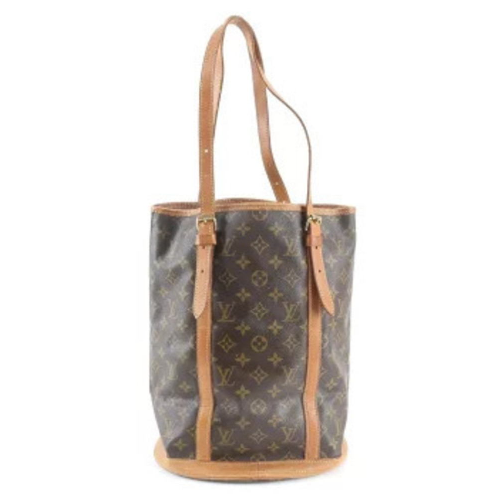Louis Vuitton Monogram Bucket Leather 2Way Shoulder Tote Bag Tan